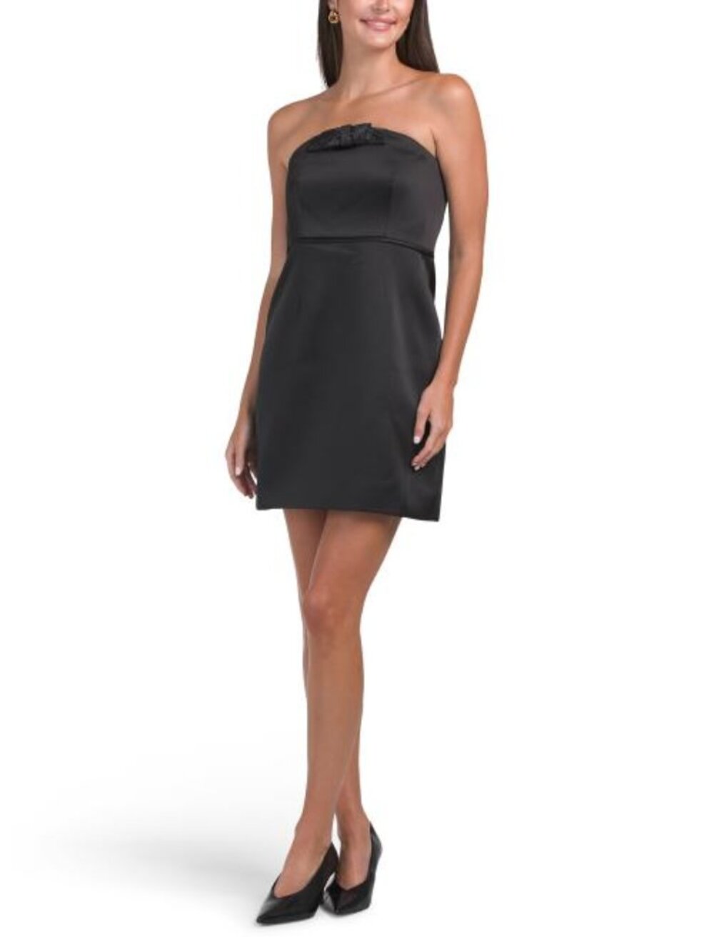 MILLY Robin Duchess Satin Bow Mini Dress